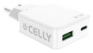 Celly SLIMTC1C1A45WWH 45W GaN Slim Wall Charger