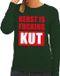 Bellatio Decorations Shoppartners Bv Foute kersttrui / sweater Kerst Is Fucking Kut groen voor dames - XL