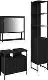 vidaXL Ensemble de salle de bain Chêne noir 3 pièces