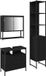 vidaXL Ensemble de salle de bain Chêne noir 3 pièces