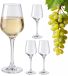 Merkloos Relaxdays Wijnglazen - 4 stuks - Glas - 360 ml - Wittewijnglas - Transparant