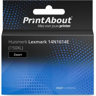 PrintAbout Huismerk Lexmark 14N1614E (150XL) Inktcartridge Zwart Hoge capaciteit