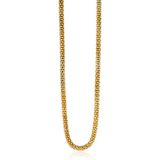 ZINZI zilveren schakelketting geel verguld 4,5mm breed 45cm ZIC1057G