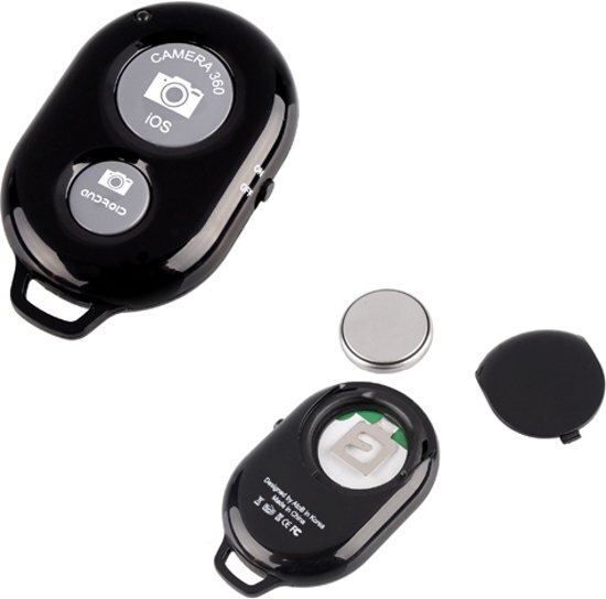 ABC-LED Bluetooth Remote Shutter voor IPHONE / IPAD / IPOD - zwart