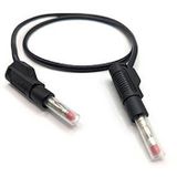 Mueller Electric 22.451-.25M-0 Meetsnoer Bananenstekker 4 mm Zwart 0.25 m