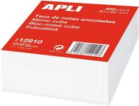 Apli Kubus notitieblok 80 x 80 mm 500 vel wit