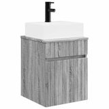 vidaXL - Wandgemaakte - spoelbak - wastafel - Grijs - Sonoma - 39 - x - 41 - x - 62,5 - cm
