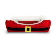 Record - Warm en zacht honden- en kattenbed. Kerstthema honden- en kattenbed. Comfortabel en decoratief bed voor thuis | 60 x 45 x 15 h cm