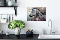 StickerSnake Muursticker - Zebra - Wilde dieren - Vlinder - Bloemen - 40x30 cm