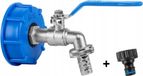 MAUZER IBC S60X6 uitlaatstuk voor Hahnauslass, 3/4 inch, aansluitstuk voor GZ-slang, 1/2 inch, plus verloopstuk