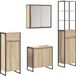 vidaXL Badkamermeubel Set met lade met plank Sonoma Eik Bewerkt hout
