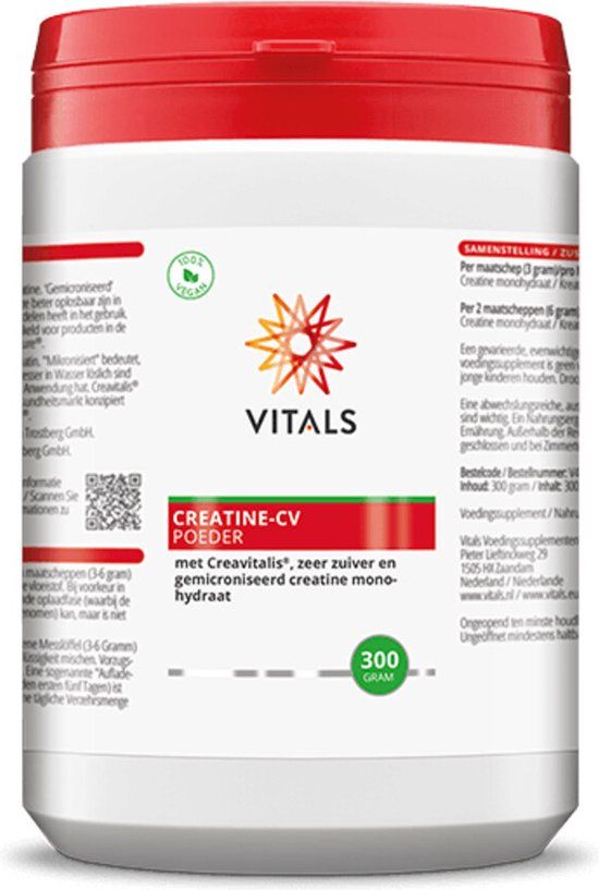 Vitals Creatine-CV - 300g - Creatine Monohydraat - Veganistisch
