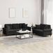 Maison Exclusive Ensemble de canapé 2 pièces avec coussins, noir, velours