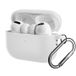 Apple Étui AirPods Pro 2 en Silicone avec Mousqueton - Blanc