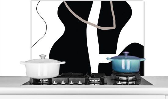 KitchenYeah Spatscherm keuken - Design - Abstract - Minimalisme - 80x55 cm - Aluminium