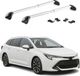 Aurilis Omac Barres De Toit Transversales Certifiées Tüv Pour Toyota Corolla Mk12 Break 2019-2026 – Verrouillables (4 Antivols) – Charge Max 100 Kg – Fixation Durable Argent