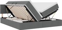 vidaXL Opbergbed met matras Donkergrijs 180 x 200 cm Kunstleer