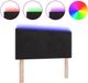 vidaXL - LED Hoofdbord met LED-stripverlichting - Zwart - 80 cm - Fluweel