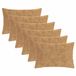 vidaXL Kussensloop 6 stuks Taupe 30 x 50 cm Nep Konijnenbont