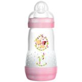 NUK Mam easy start fles 0 mnd 260ml 3 stuks roze