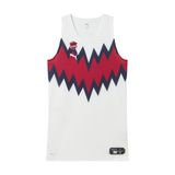 PUMA Saski Baskonia Pro basketbal-uitshirt voor Heren, Wit, Maat 4XL