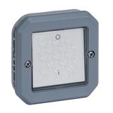 LEGRAND, Plexo Nieuwe Inzet, Natte Ruimte-2-polige Opbouw-Uitschakelaar, Geïntegreerd Indicatorlicht, IP55 - IK07, 16 Ampère, 250 Volt, Kleur: Grijs, 069527L