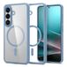 Spigen Ultra Hybrid MagFit Case voor Samsung Galaxy S26 - Transparant/Lichtblauw