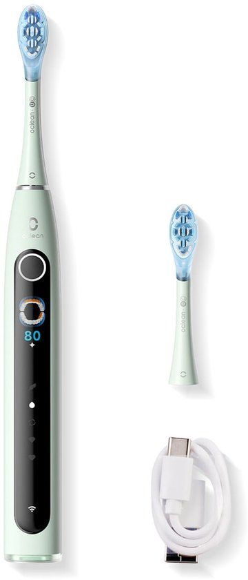 Oclean X Pro 20 Electric Toothbrush, Volwassene, Oscillerende tandenborstel, Groen, Zwart