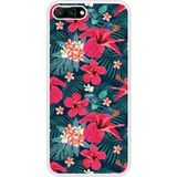 Honor Bedrukt siliconen hoesje compatibel met Honor 10 Hibiscus Fuchsia