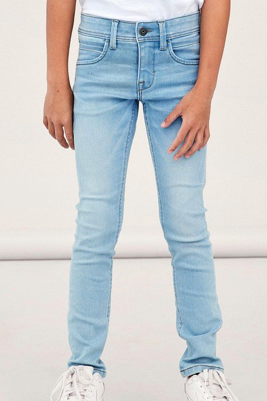 NAME IT NKMSILAS XSLIM Jeans - Boys - Size 128 - Light Blue Denim