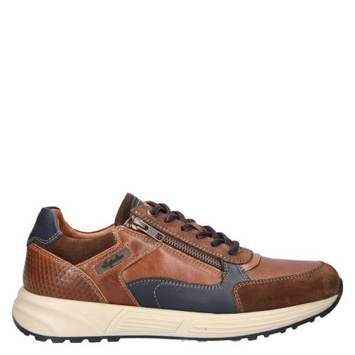 Australian Discover leren sneakers cognac