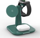 DrPhone Legend13 - 3 en 1 - 15W station de charge sans fil magnétique – vert