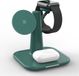 DrPhone Legend13 - 3 en 1 - 15W station de charge sans fil magnétique – vert