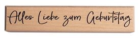 Rayher Stempel hout "Alles Liebe zum Geburtstag", 2 x 10 cm