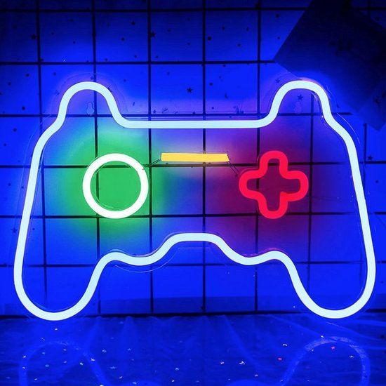 Blazing Neon Playstation Controller Neon Wandlamp - LED - RGB - 41x27cm