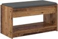 vidaXL Hallenbank Oudhout 83 x 38 x 45 cm Geïndustrialiseerd hout en stof