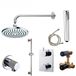 Boss & Wessing Inbouw Regendouche Set 04 Cemal Muuruitloop Met Glijstang Chroom