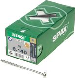 Spax Spaanplaatschroef platverzonken kop verzinkt T-Star T30 deeldraad 8,0 x 140mm