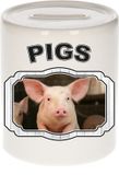 Bellatio Decorations Shoppartners Bv Dieren liefhebber varken spaarpot 9 cm jongens en meisjes - keramiek - Cadeau spaarpotten varkens liefhebber