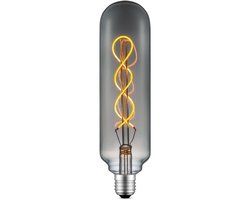 Home Sweet Home Edison Vintage LED filament lichtbron Tube - Rook - Spiraal - Retro LED lamp - 6/6/22.5cm - E27 - Dimbaar - 4W 100lm 1800K