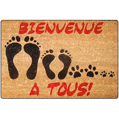 Deco Tapis Deurmat 40x60cm - BIENVENUE - Multi kleuren