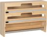 Merkloos Relaxdays Wandrollenhouder 3-in-1 voor keukenrol, alufolie en vershoudfolie, bamboe, 25x37x10 cm, natuur