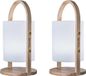 Lumisky Set van 2 draadloze draagbare lampen H37CM WOODY
