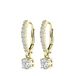 Lucardi Dames goldplated oorringen met hanger zirkonia