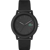 Lacoste 12.12 Heren Horloge - Zwart - Ø 42 mm - Quartz - Gesp - 5 ATM