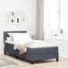 Maison Exclusive - lit boxspring LED avec éclairage LED, gris foncé, 100 x 200 cm, velours