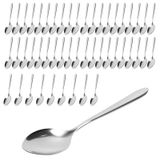 Solidchoice - Set de 50 cuillères de table en acier inoxydable, lavables au lave-vaisselle