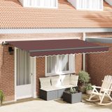Maison Exclusive - Pare-soleil manuel, 4 x 2 mètres, marron, 100% polyester