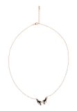 NAEMI Halsketting Rose Gold Navy Kristal Fantasie 50 cm