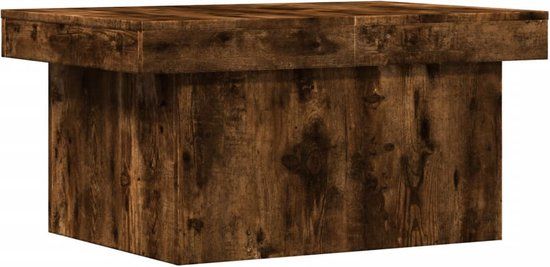 vidaXL Salontafel 100x55x40 cm Bewerkt Hout Gerookt Eikenkleurig